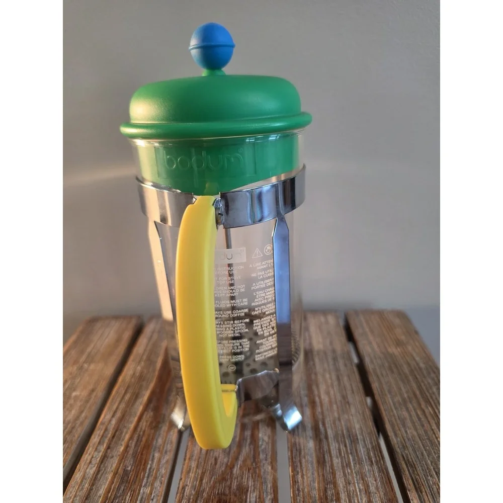 Bodum Limited Edition 70 Anniver Yellow Green Blue Coffee French Press 2014 New